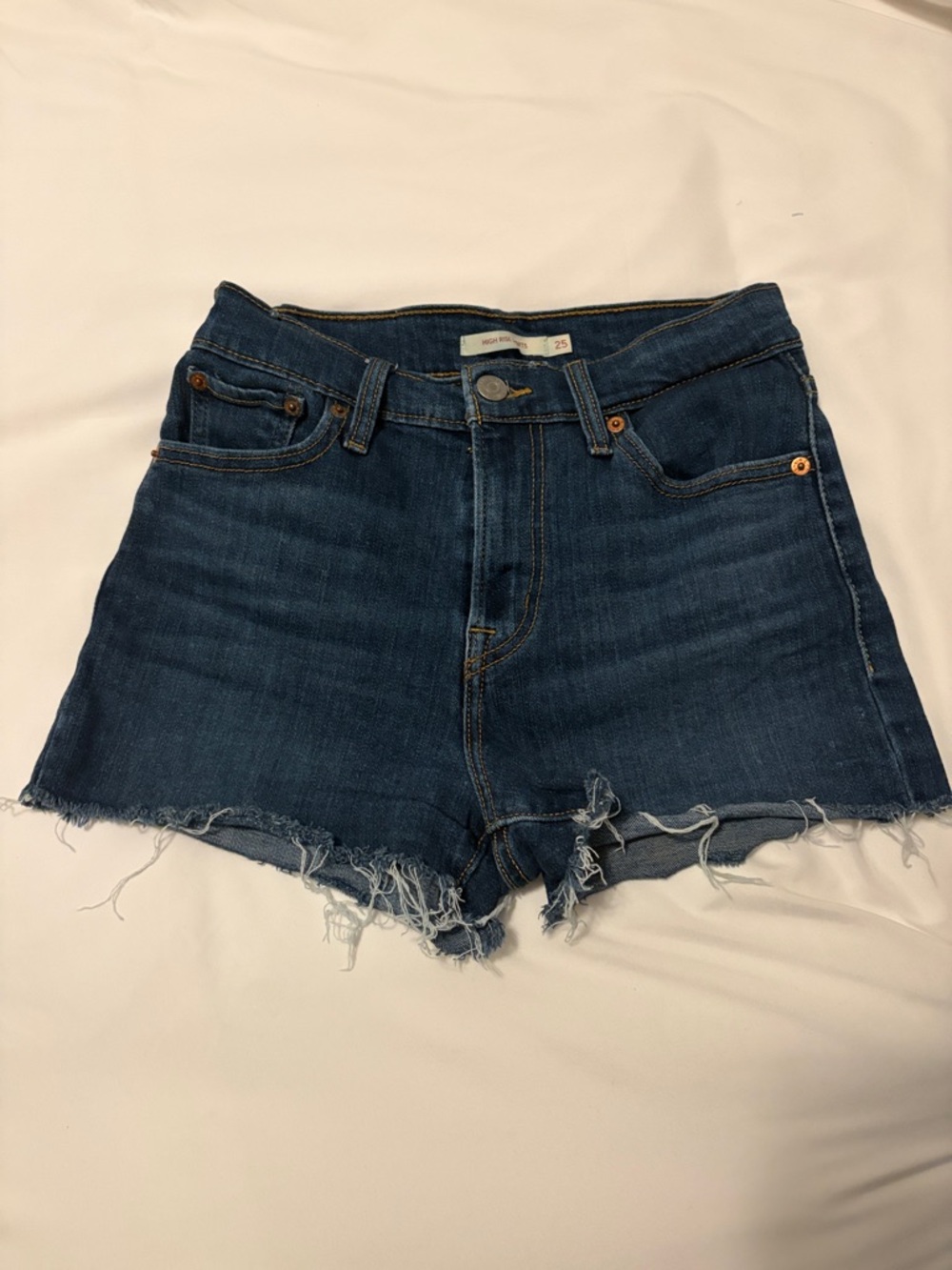 Levi’s 25 Women’s High Rise Dark Blue Denim Cutoff Shorts